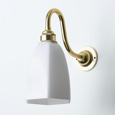 Gatsby Wall Light : Swan Arm : Bathroom Version