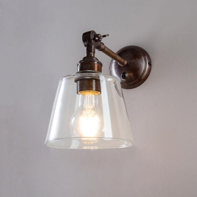 Tapered Blown Wall Light : Adjustable Arm