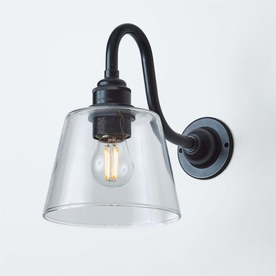 Tapered Blown Wall Light : Swan Arm