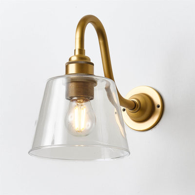 Tapered Wall Light : Swan Arm : Bathroom Version