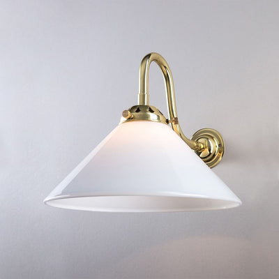 Conical B22 Glass Wall Light : Bathroom Version