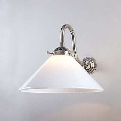 Conical B22 Glass Wall Light : Bathroom Version