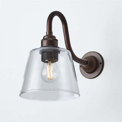 Tapered Wall Light : Swan Arm : Bathroom Version