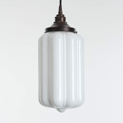 Ellington IP44 Bathroom Pendant Light - Opal Glass