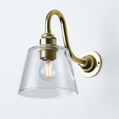 Tapered Wall Light : Swan Arm : Bathroom Version