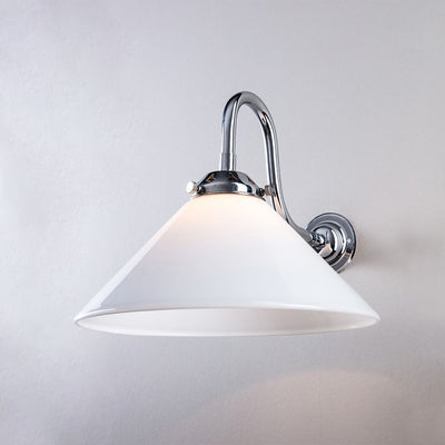 Conical B22 Glass Wall Light