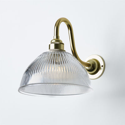 Prismatic Dome Wall Light : Swan Arm : Bathroom Version