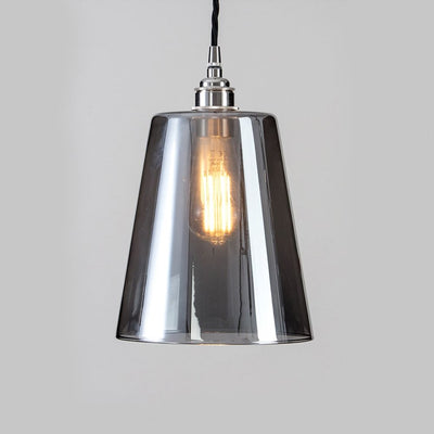 Tapered Blown Pendant Light : Smoked