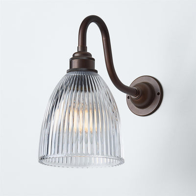Elongated Prismatic Wall Light : Swan Arm : Bathroom Version