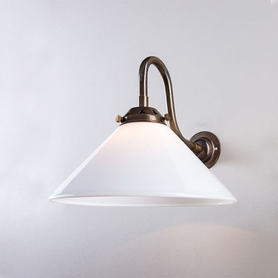 Conical B22 Glass Wall Light : Bathroom Version