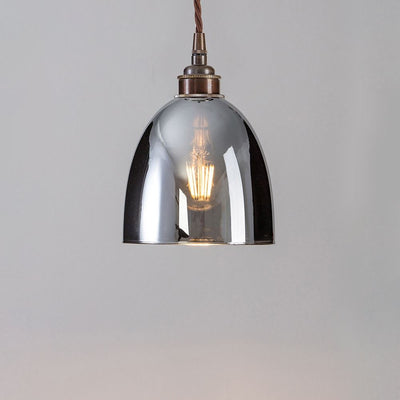 Bell Blown Pendant Light : Smoked