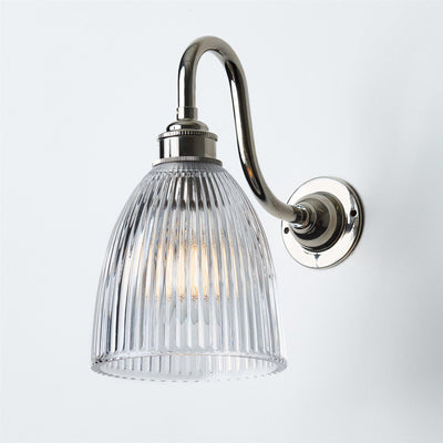 Elongated Prismatic Wall Light : Swan Arm : Bathroom Version