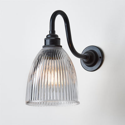 Elongated Prismatic Wall Light : Swan Arm : Bathroom Version