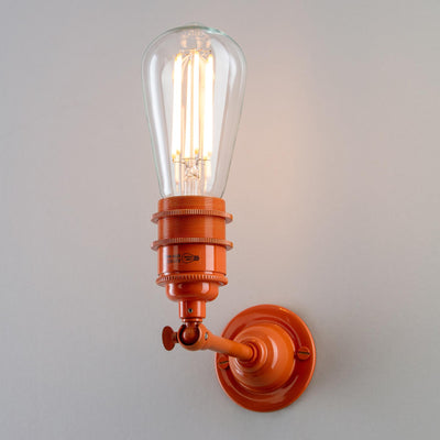 Outlet Industrial Wall Light - Orange