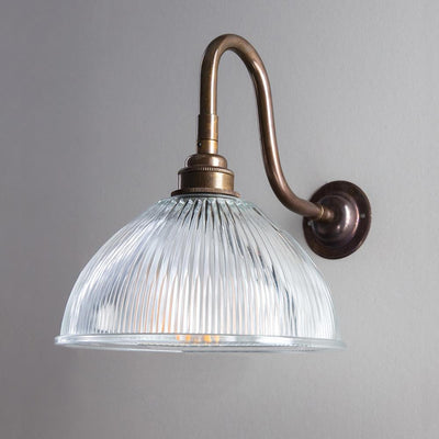 Prismatic Dome Wall Light : Swan Arm : Bathroom Version