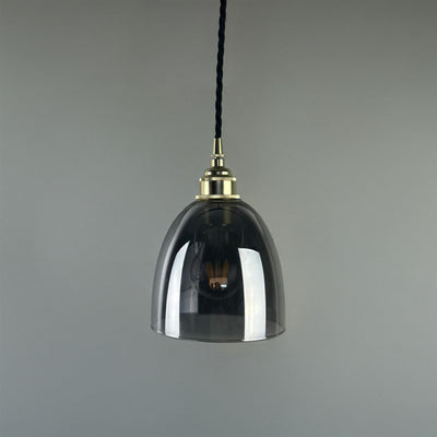 Bell Blown Pendant Light : Smoked
