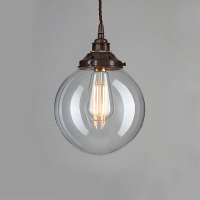 Outlet Globe Blown Glass Pendant Light