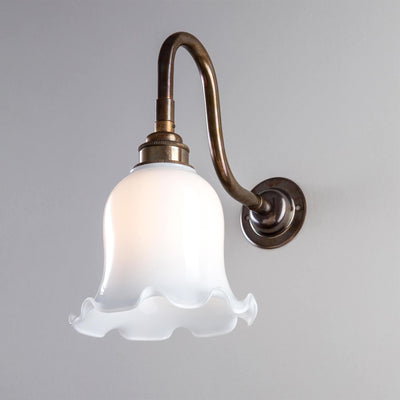 Tulip Wall Light : Swan Arm : Bathroom Version